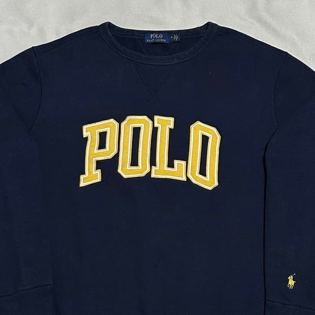 M 폴로랄프로렌 빅로고 네이비 맨투맨