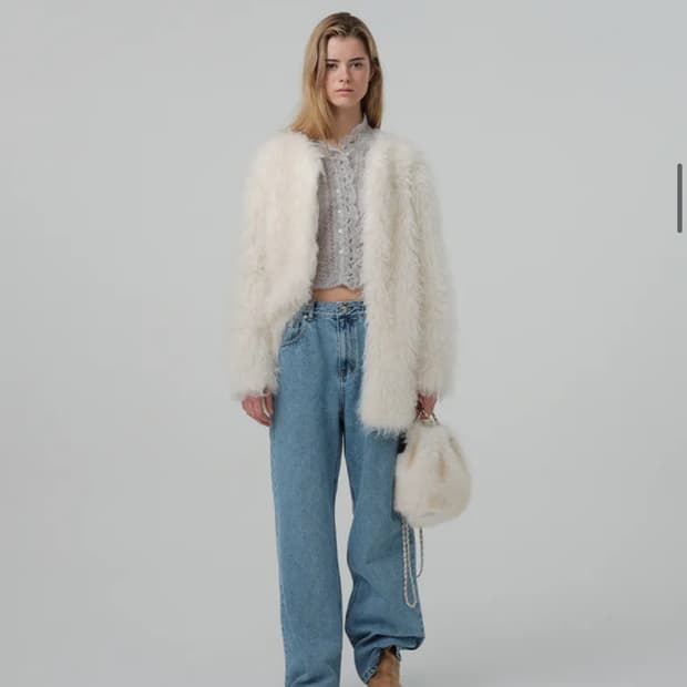 더바넷 퍼 Rove Hairy Long Fur Jacket