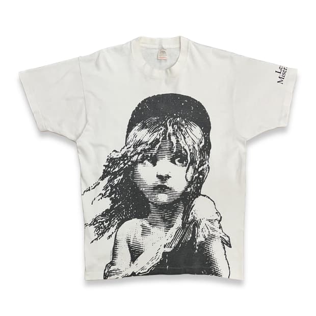 1986' 레미제라블 뮤지컬 프로모 티셔츠 XL