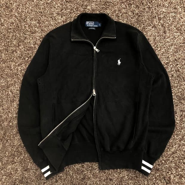 폴로 랄프로렌 코튼 투웨이 니트 집업 자켓