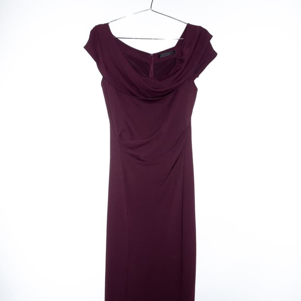 Viscose Cowl Neck Midi Dress