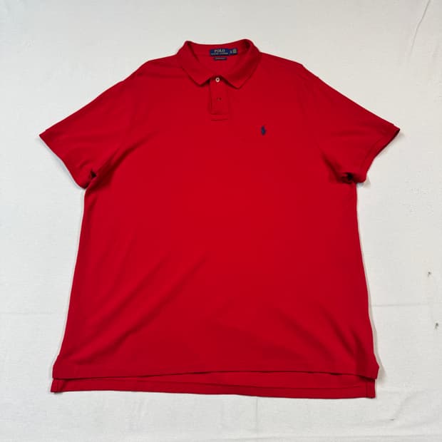 XL) 폴로 랄프로렌 클래식 레드 반팔 카라티 PK