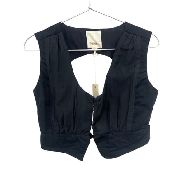 디젤 백리스 슬리브리스 크롭탑 데드스탁