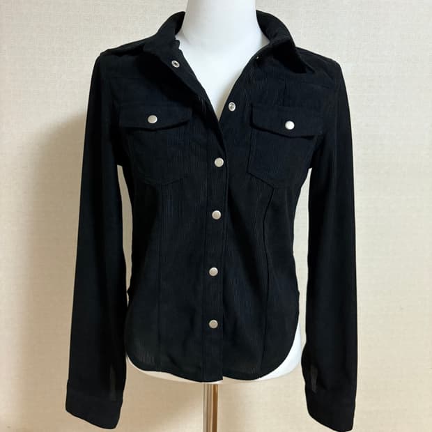 에이블리 selez 골지 라운딩 슬림핏 셔츠 55사이즈 (새상품)