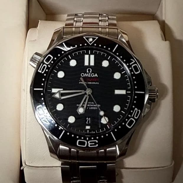 [44mm]오메가 씨마스터 다이버 300 풀박스 흑판 블랙