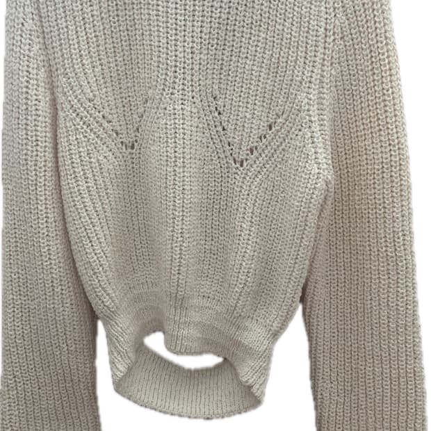 렉토 아이보리/크림베이지 니트 스웨터