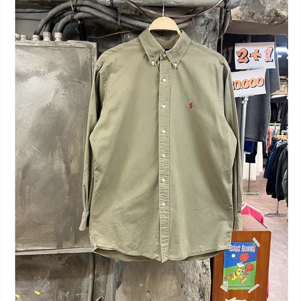 폴로 랄프로렌 셔츠 카키 M #csz4168