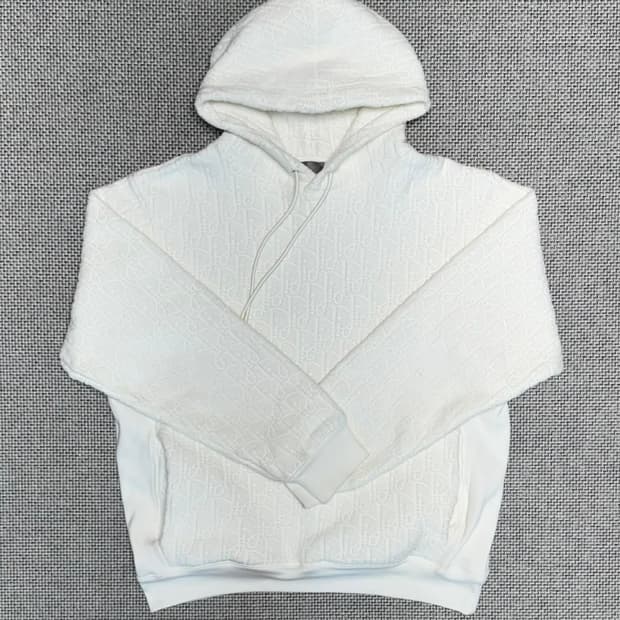 디올 오블리크 테리 후드티