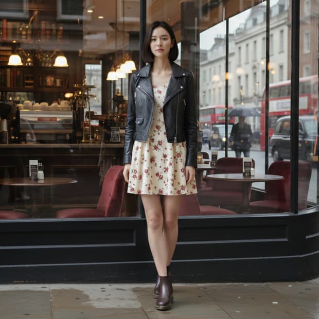 ICINOO 천연 양가죽 라이더 자켓