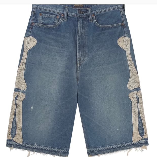 [32] 캐피탈 본 데님 숏 팬츠 인디고