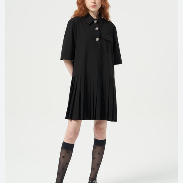 ganni 플리츠 원피스