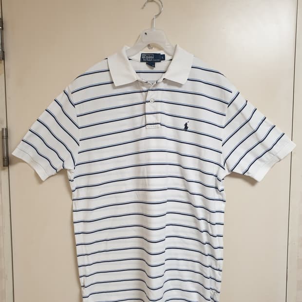 [남성] 폴로 랄프로렌 정품 스트라이프 카라티 L