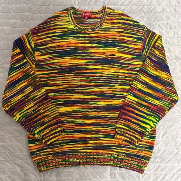 슈프림 20fw 스태틱 니트 XL