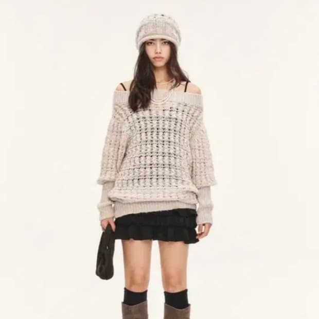 쓰리타임즈 멜로우 니트 새상품