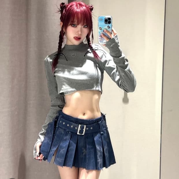 체리퀴리 플리츠 스커트 2사이즈