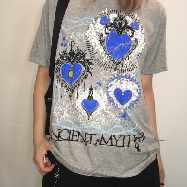 jpn vintage punk overfit printing t shir