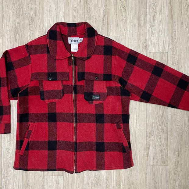 100~105) 70s 코뎃 체크 울 매키노(캐나다제)RRL&LVC&폴로