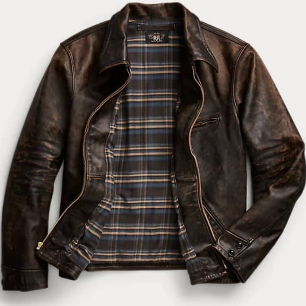 RRL 뉴스보이 레더 자켓 (M)
