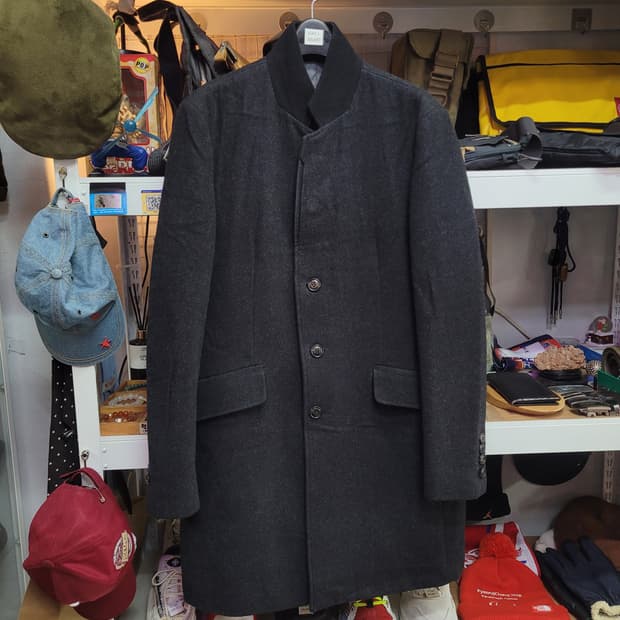 customellow 커스텀멜로우 다크 그레이 싱글 코트