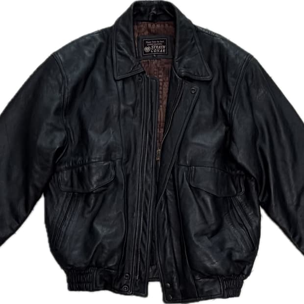 빈티지 레더 봄버자켓