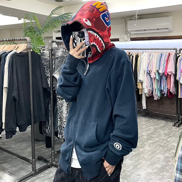 베이프 샤크 후드집업