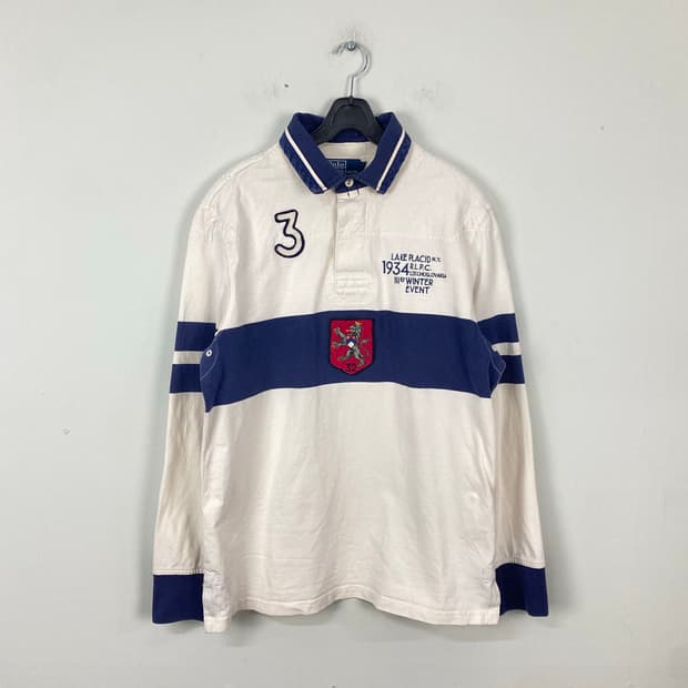 폴로 랄프로렌 긴팔 럭비 카라티 L <456>