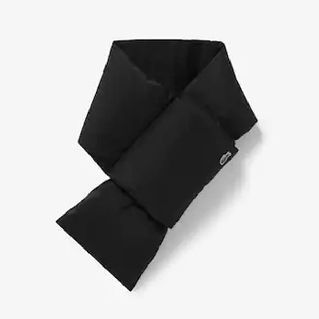 라코스테(Lacoste) 구스다운 패딩 머플러 블랙 새제품급