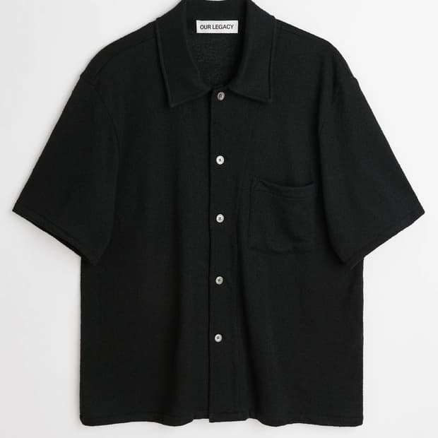 아워레가시 박스 숏슬리브 블랙 셔츠