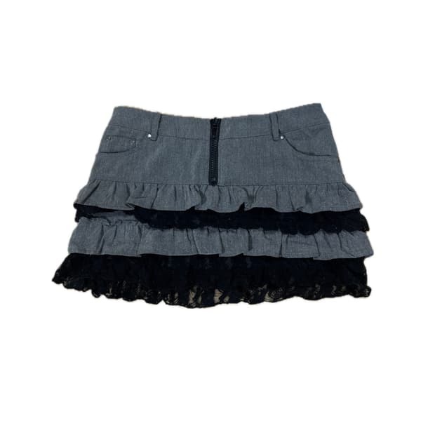 Gray lace  skirt