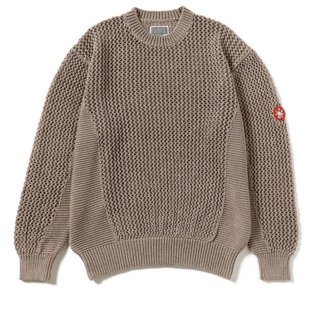 카브엠트 니트 CE SIDE RIB LOOSE NET KNIT