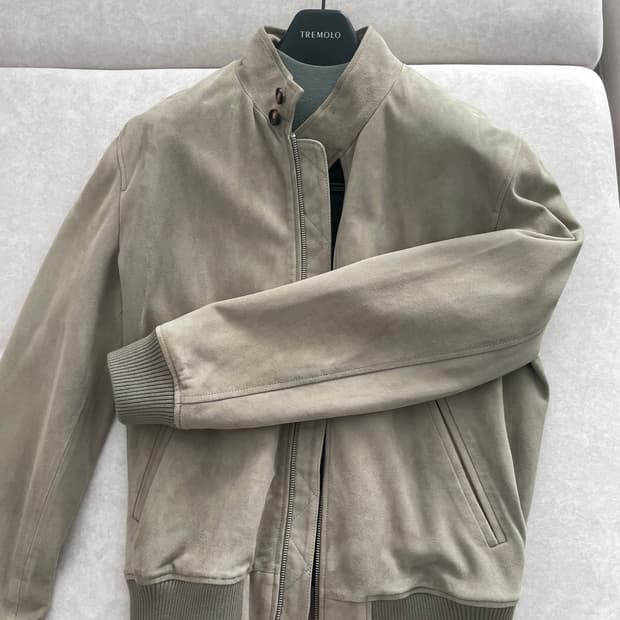 M 95-100 자라 ZARA 염소가죽 스웨이드 투웨이 자켓