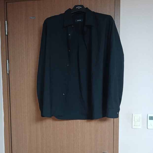 시스템옴므 남성 블랙 울 셔츠105 