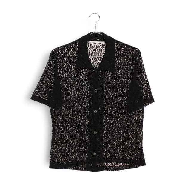 레이스 빈티지 카라 반팔 티셔츠 블라우스 