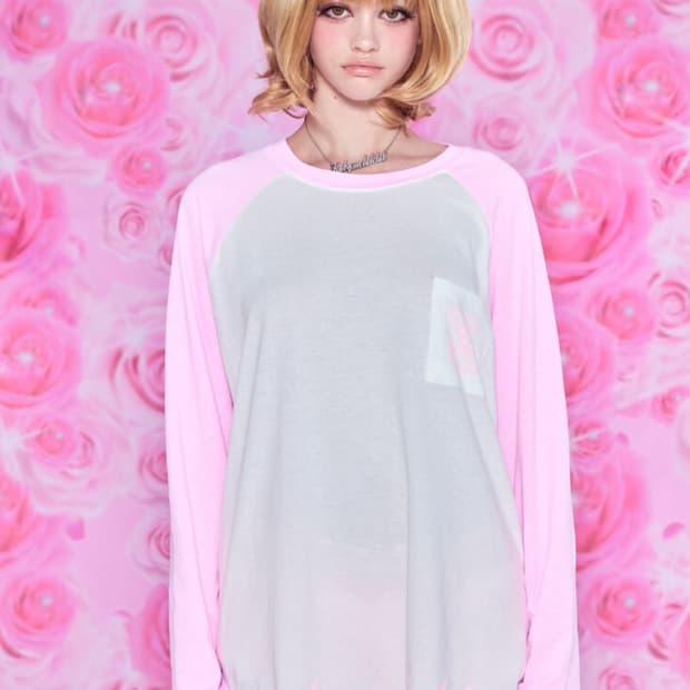 베이비메탈클럽 보이프렌드 레글런티 베이비핑크