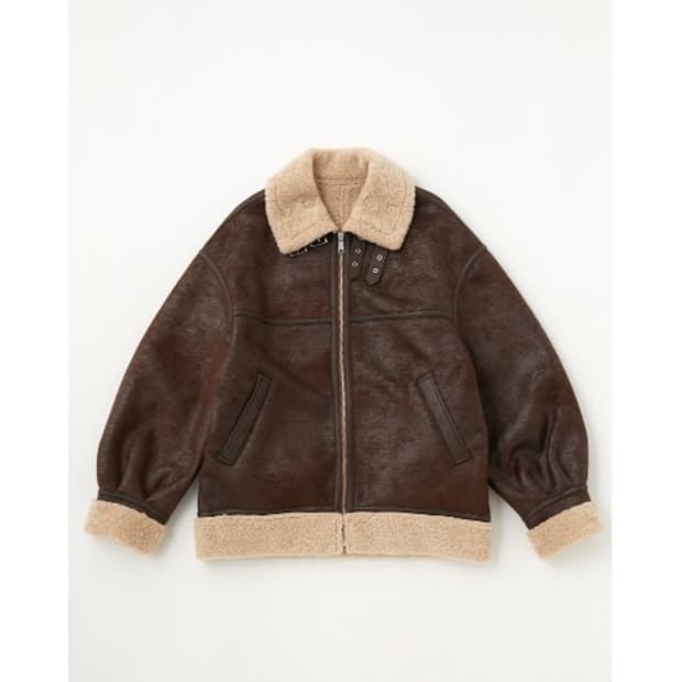 일본빈티지 Lagua 무스탕 자켓 브라운