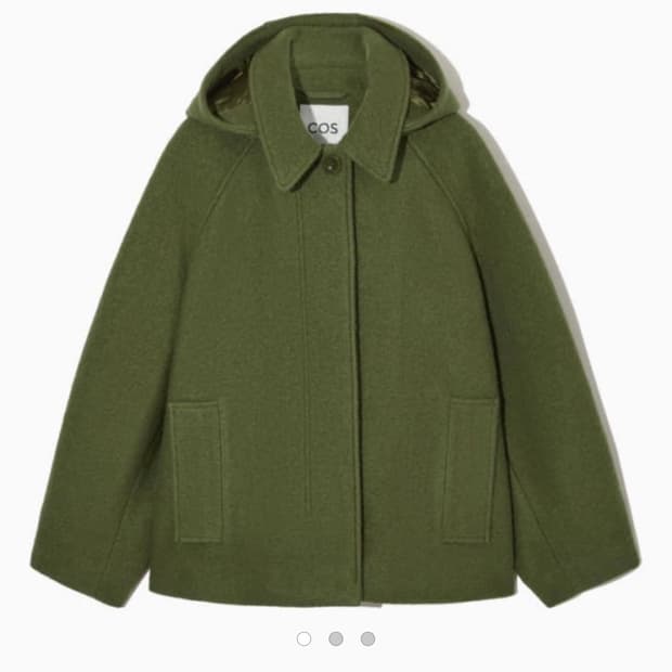 구해요) 코스 후드 보일드 울 코트 