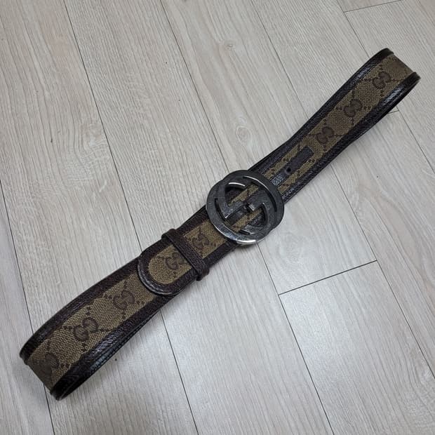 정품 구찌 GG 로고 벨트 100/40