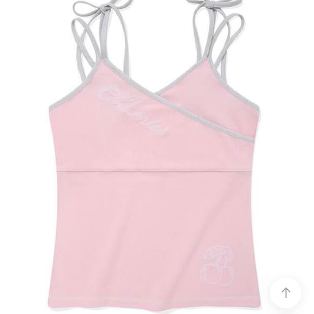 리본 포인트 테리 슬리브리스