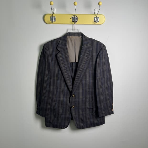 버버리 빈티지 체크 싱글 블레이저 