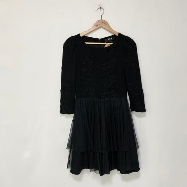 질스튜어트 빈티지 7부 플라워자수 캉캉샤스커트 원피스 모리걸고스지뢰계