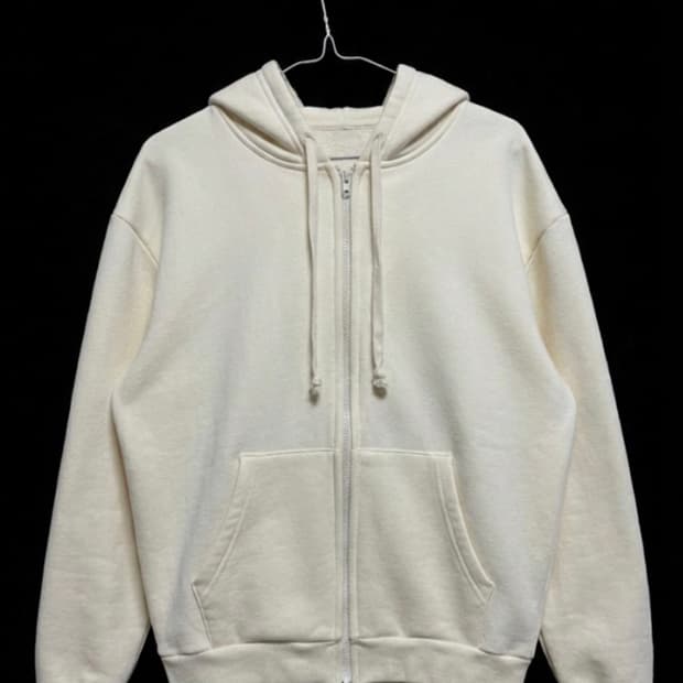 JK by AGENT 기모 후드 집업 (아이보리/크림)