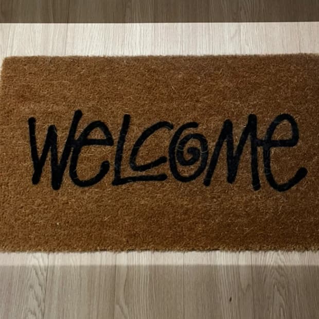 정품 stussy  스투시 웰컴 매트 코코아