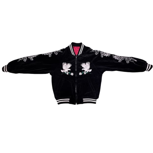 빈티지 90s YOKOSUKA JAPAN 벨벳 스카잔 M