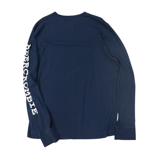 아베크롬비 앤 피치 빈티지 사이드 로고 네이비 롱 슬리브 (XL)