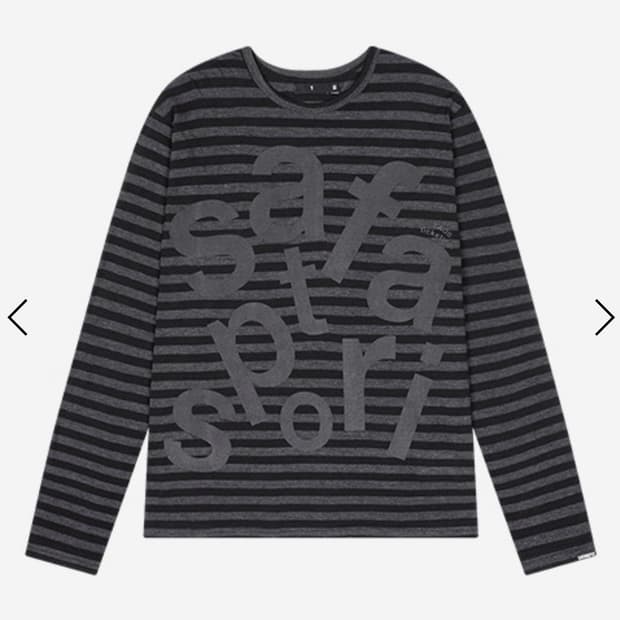 사파리스팟 TICKETING STRIPE BORDER TEE BLACK