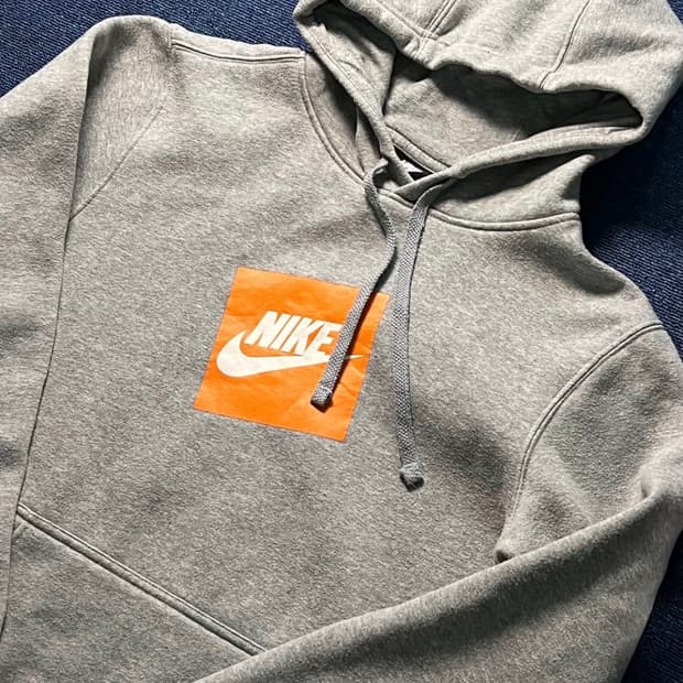 나이키 기모 후드티 M 회색