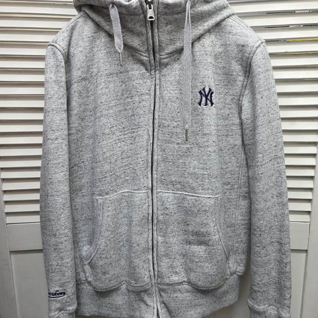 MLB 뉴욕양키즈 보아털 후드 집업