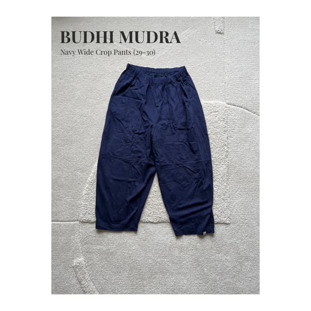 BUDHI MUDRA 네이비 와이드 요가 팬츠 (Free)
