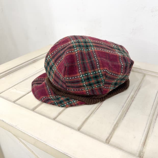 Check Pattern Newsboy Cap