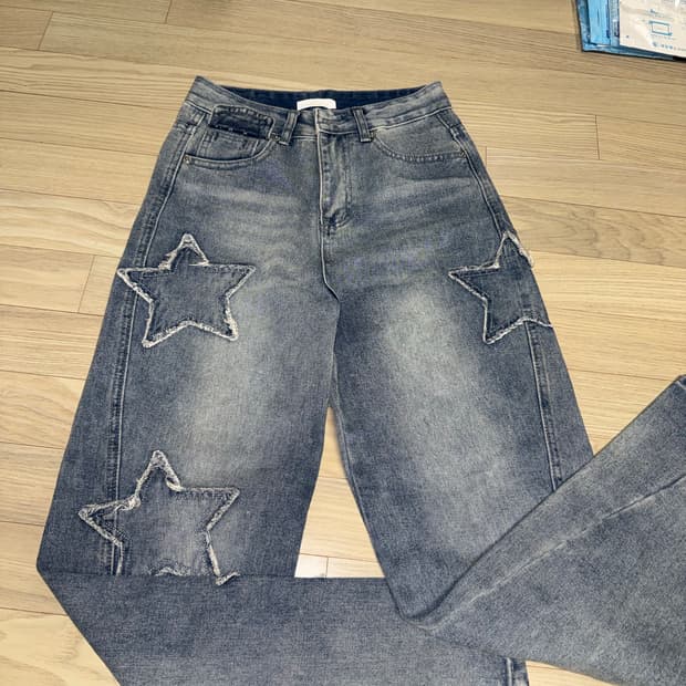 스타 데님 팬츠